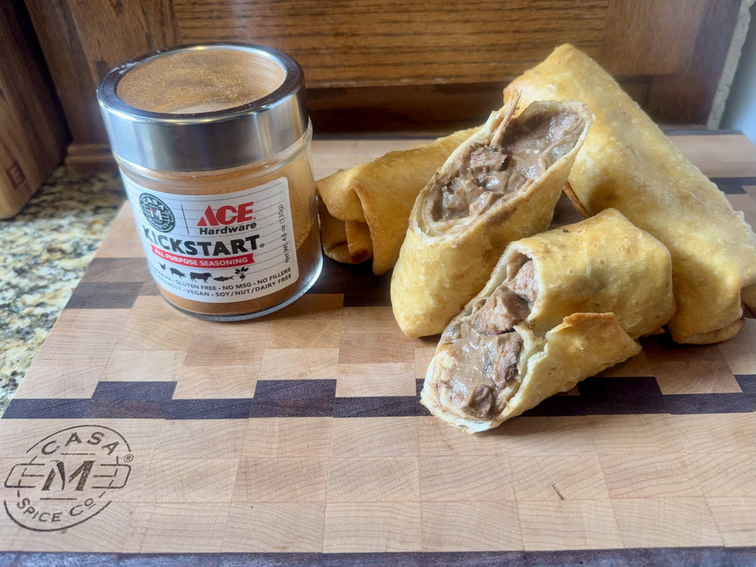 Smoked Brisket and Refried Bean Chimichangas