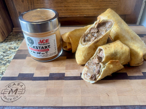 Smoked Brisket and Refried Bean Chimichangas