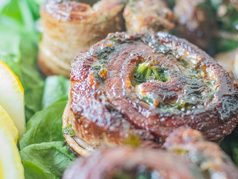 Caramelized Beef Pinwheels