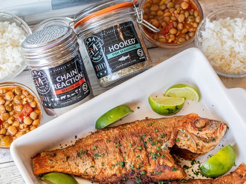 Fried Red Snapper with Hooked - Casa M Spice Co