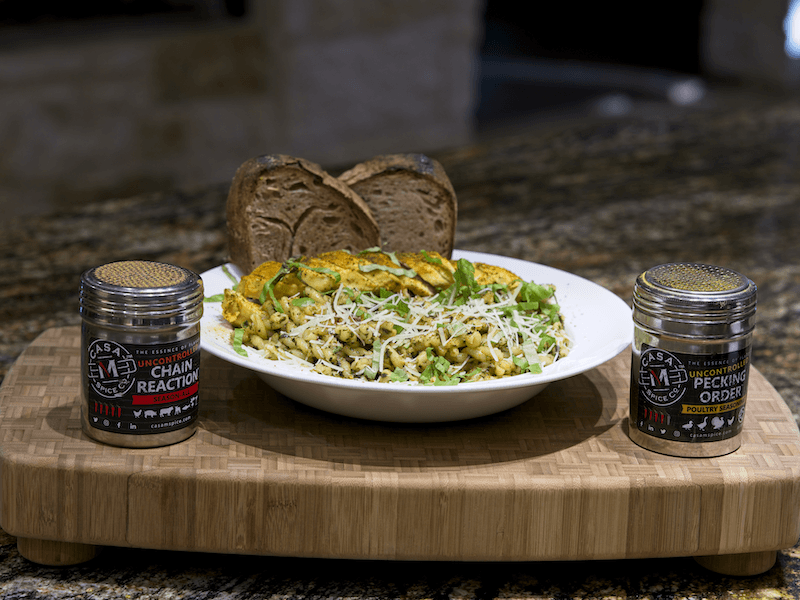 Grilled Chicken Pesto Pasta - Casa M Spice Co