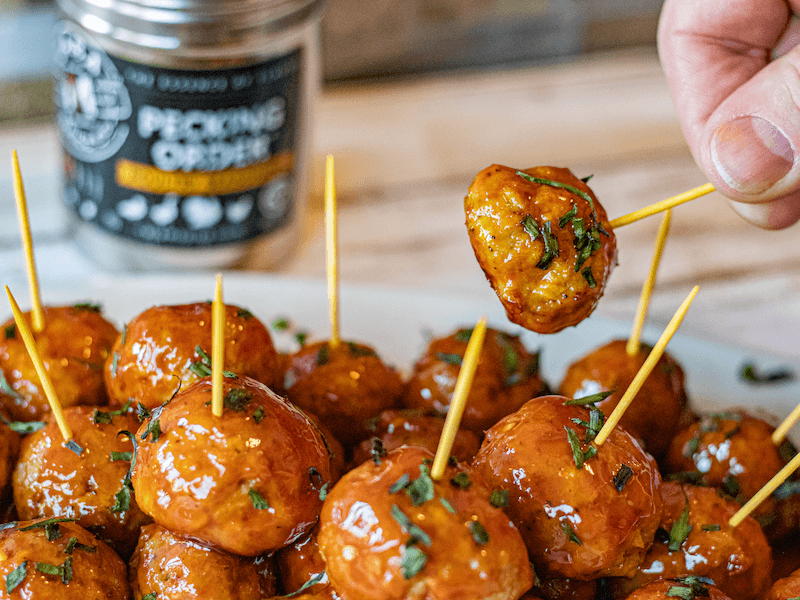 Tiny Spicy Turkey Meatballs