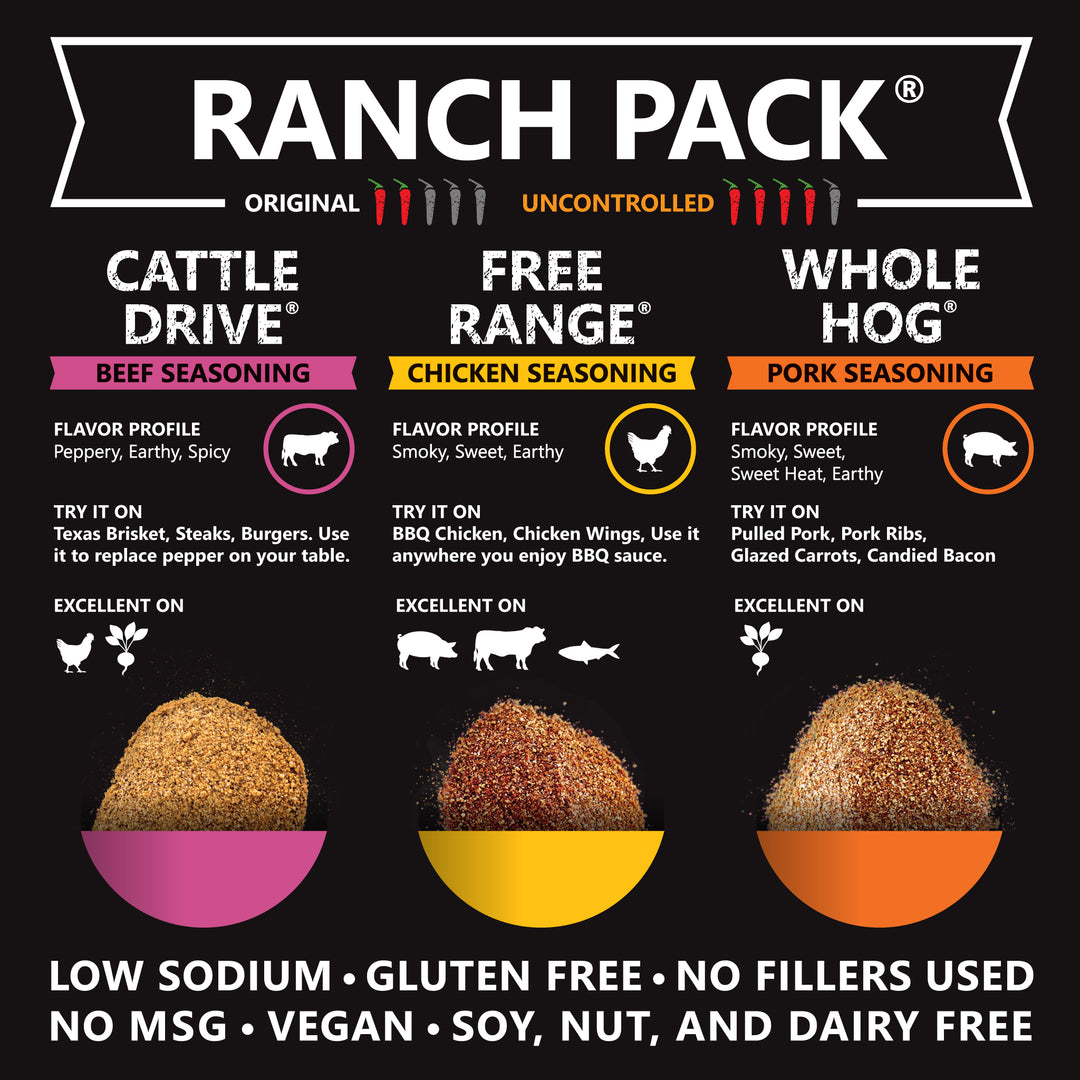 casa m spice co uncontgrolled hooked fish seasoning Casa M Spice Co Ranch Pack Uncontrolled (2x heat) / 3-piece set