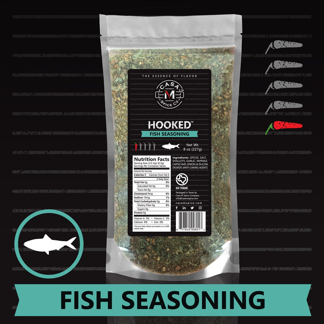 casa m spice co uncontgrolled hooked fish seasoning Free Range Chicken Shaker black pepper Casa M Spice Co Hooked