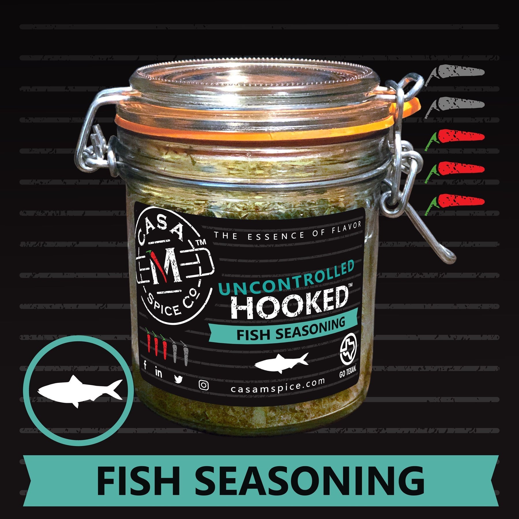 casa m spice co uncontgrolled hooked fish seasoning Pecking Order Poultry 4.5 oz you can use our season Casa M Spice Co Hooked