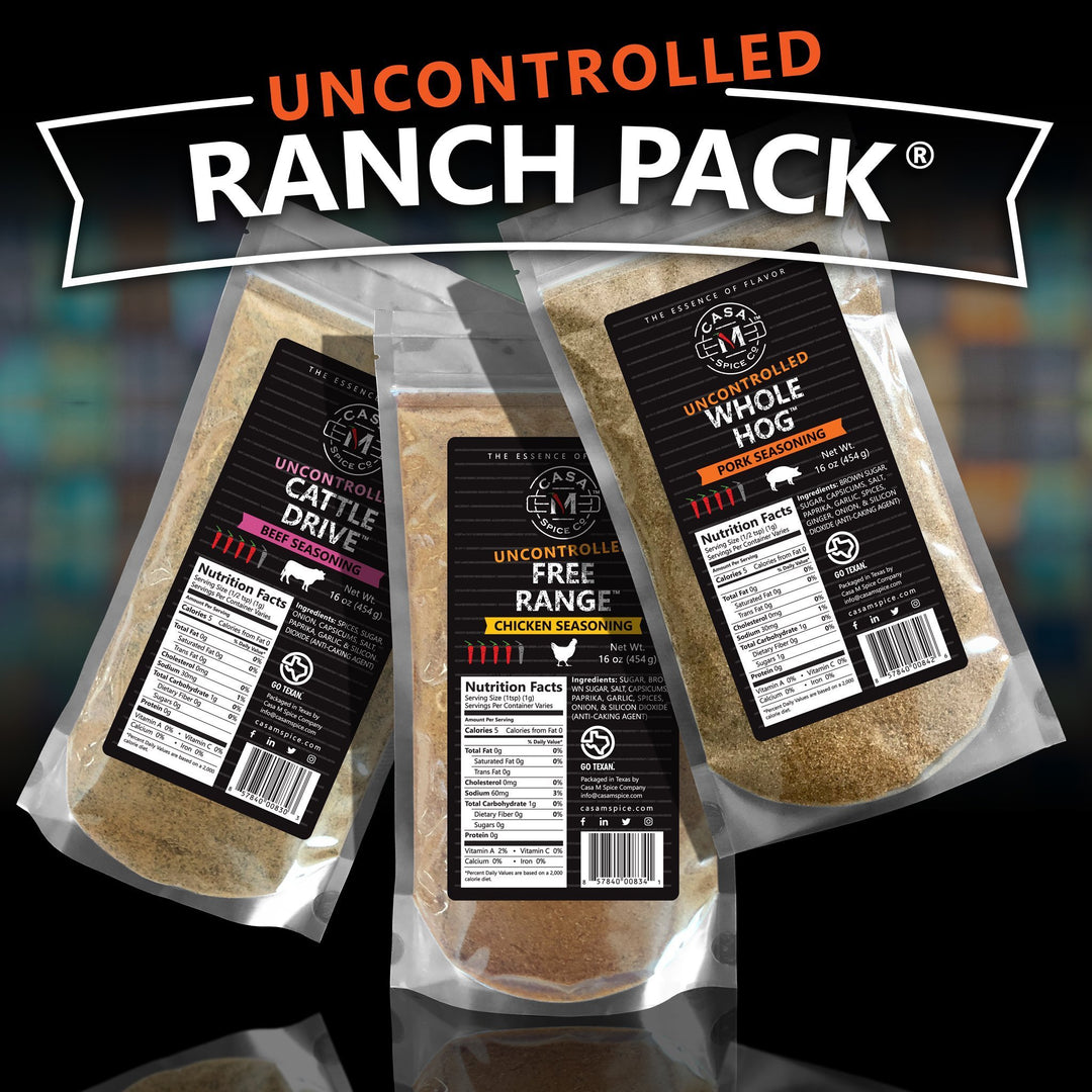 casa m spice co uncontgrolled hooked fish seasoning Ranch Pack® Bulk BBQ Rub Set — Beef, Chicken & Pork – Casa M Spice Co